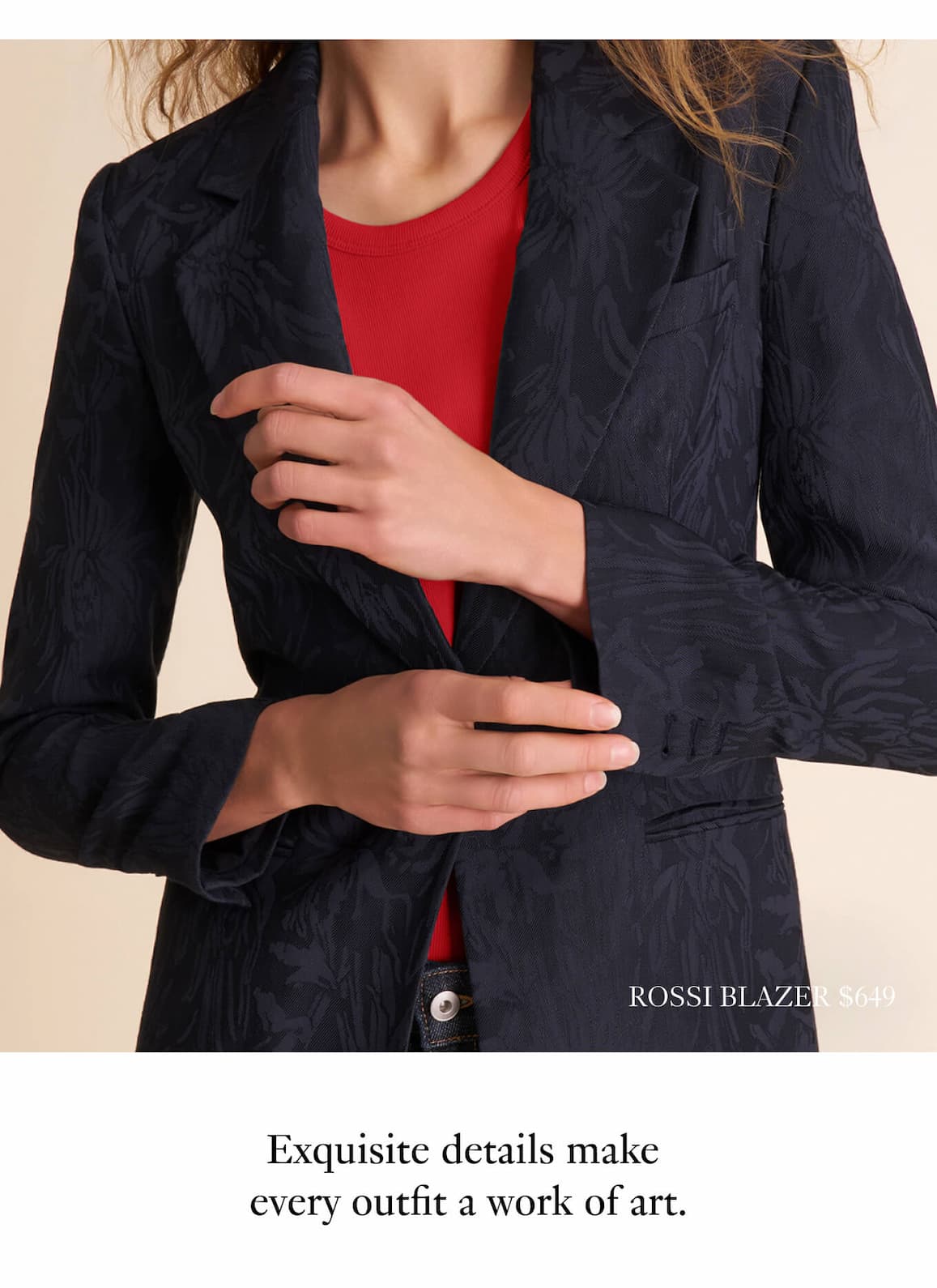 Exquisite details make every outfit a work of art. 