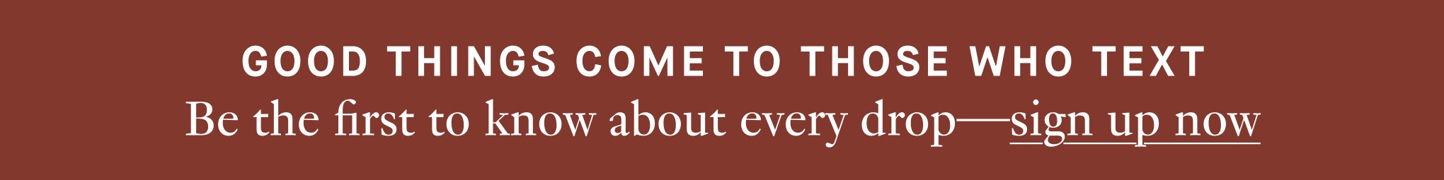 Sign up for texts