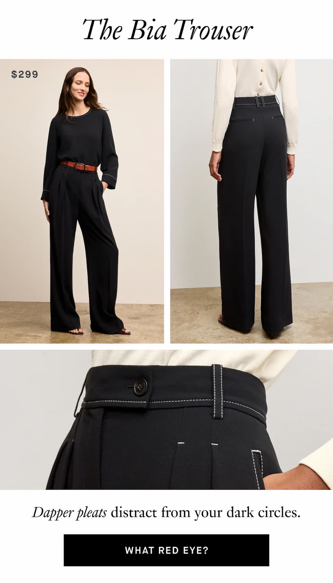 The Bia Pleated Trouser - Everyday Crepe
