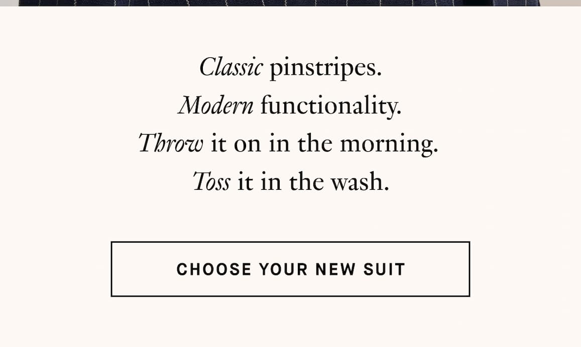 Choose Your New Suit