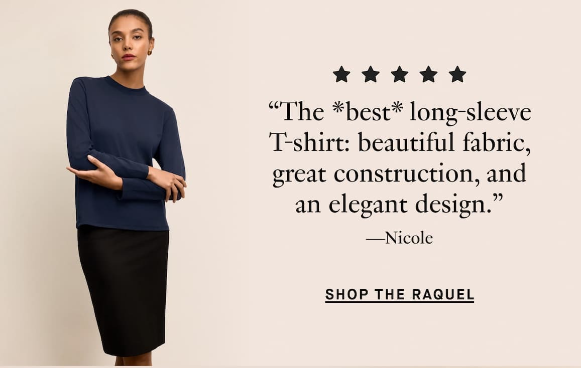 The Raquel Long-Sleeve Tee - Organic Pima Cotton
