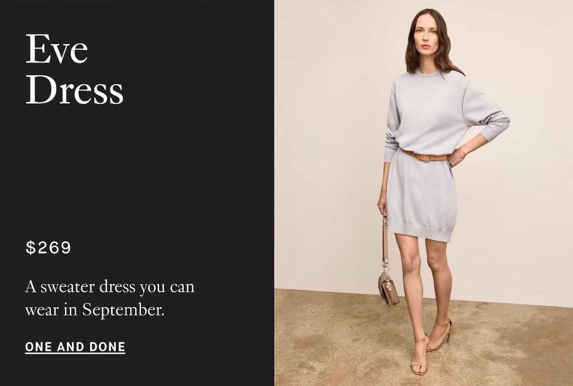 The Eve Sweater Dress - Cotton Silk Knit