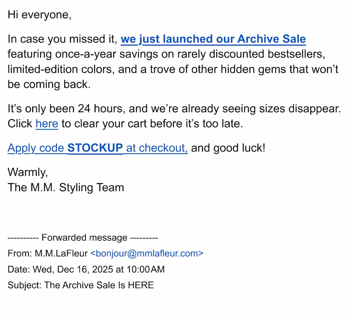 the archive sale