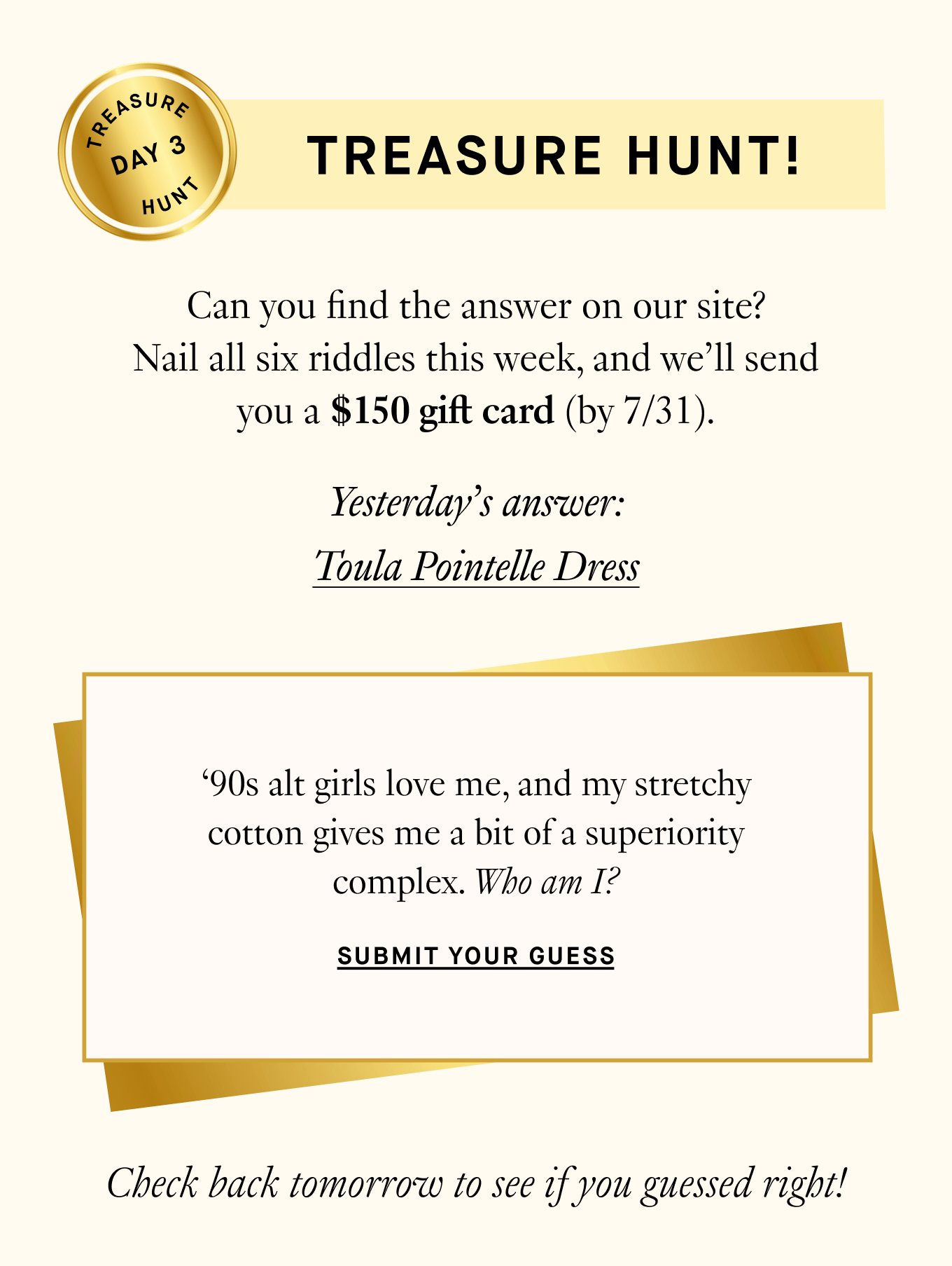 Treasure Hun Day 3