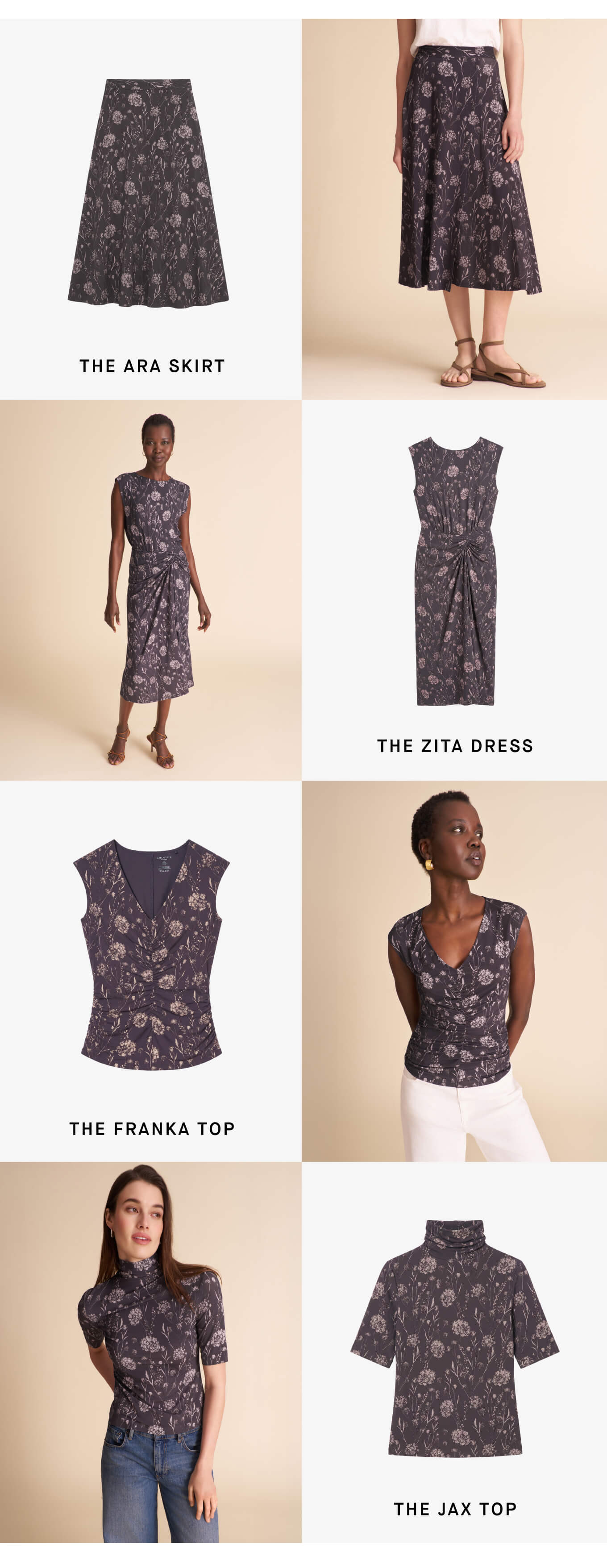 The Ara Skirt | The franka top | the jax top |the zita dress
