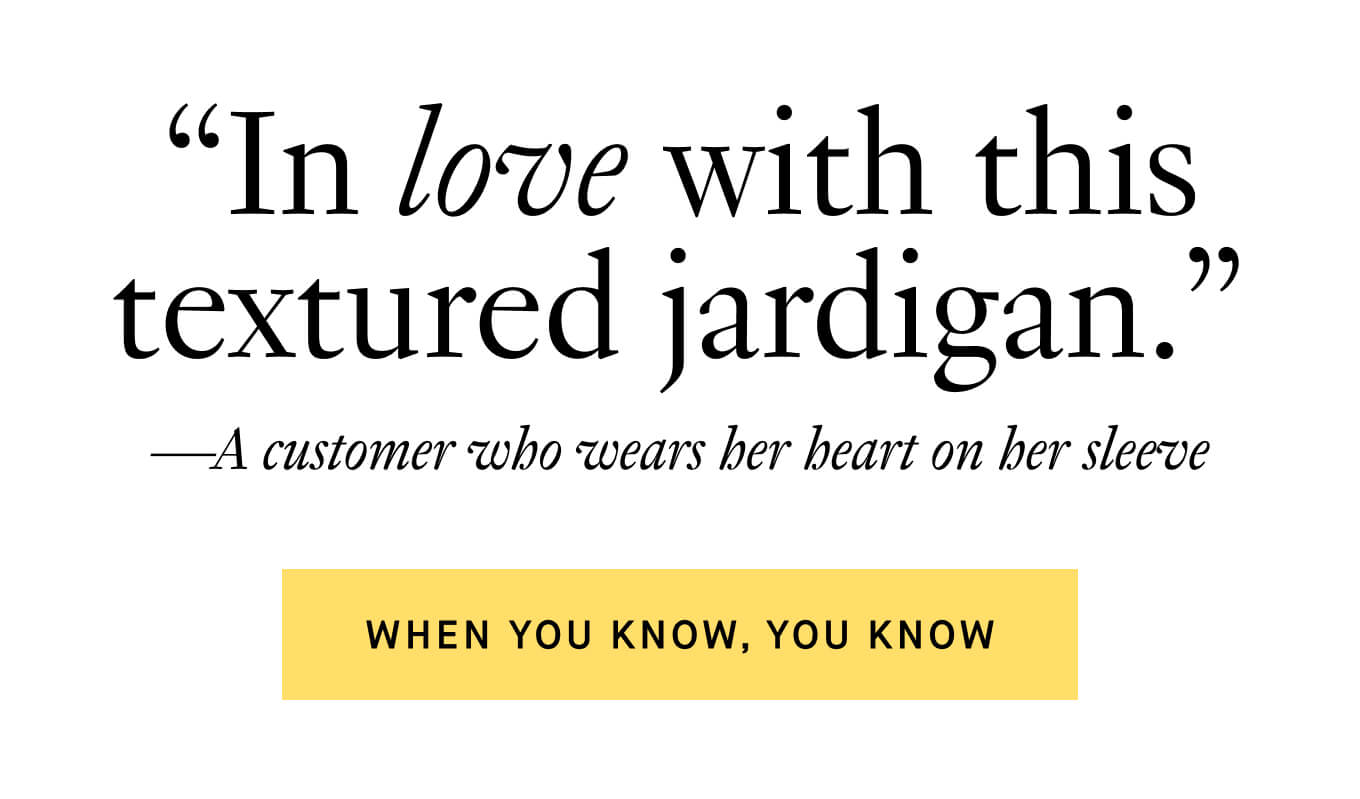 In love with this textured jardigan. | When you know, you know.