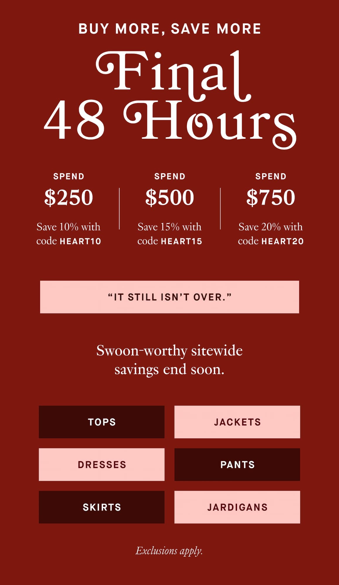 The Customer Love Event | Final 48 Hours | Shop Now