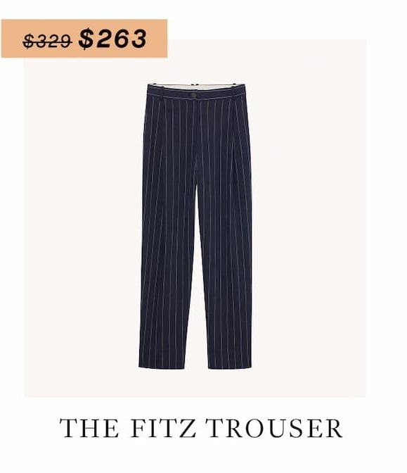 The Fitz Pleated Trouser - Summer Pinstripe