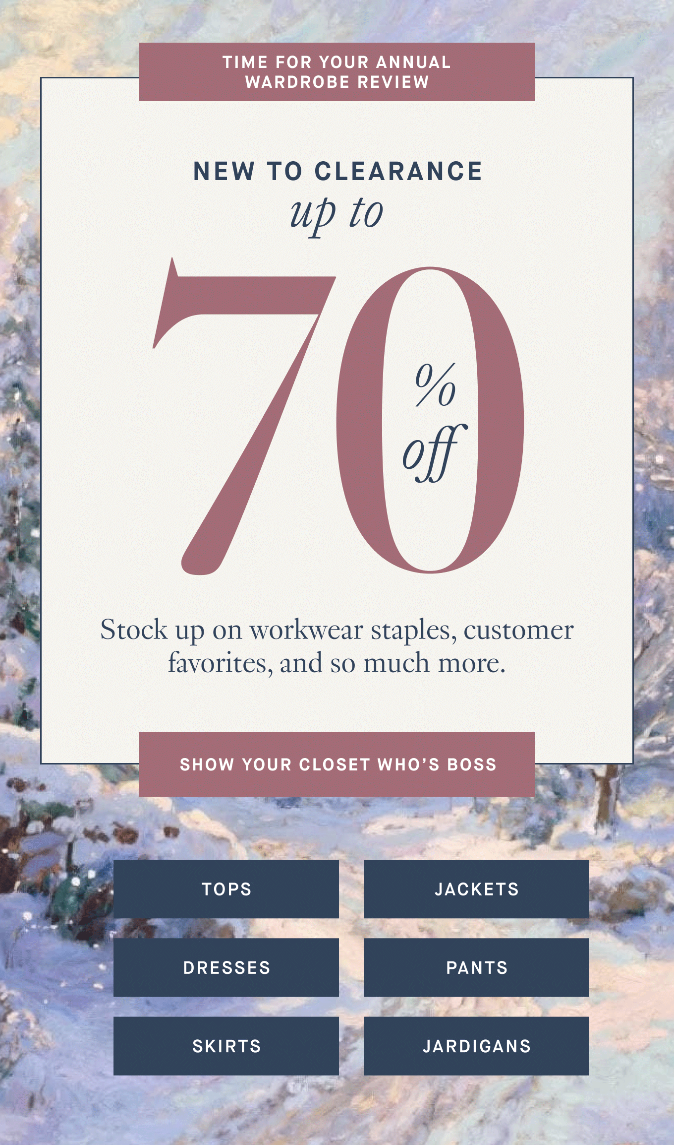 New to clearance up to 70% OFF | Stock up on workwear staples, customer favorites, and so much more.