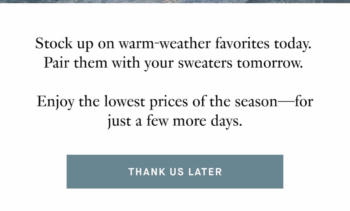 Thank us Later