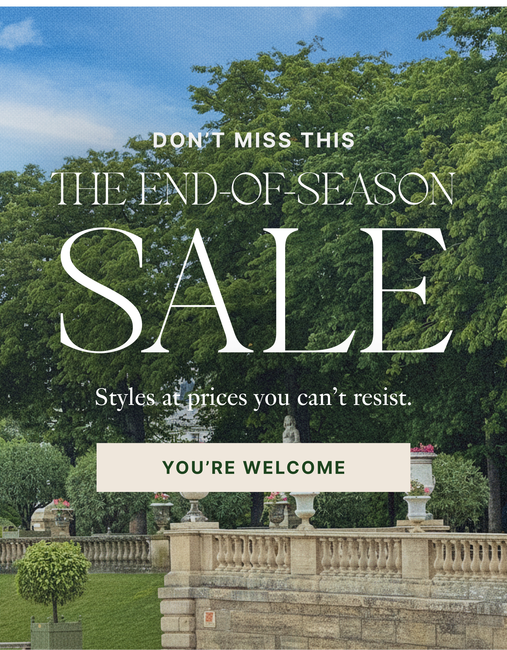 The end-of-season sale