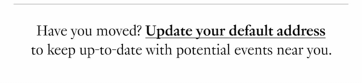 Update your default address