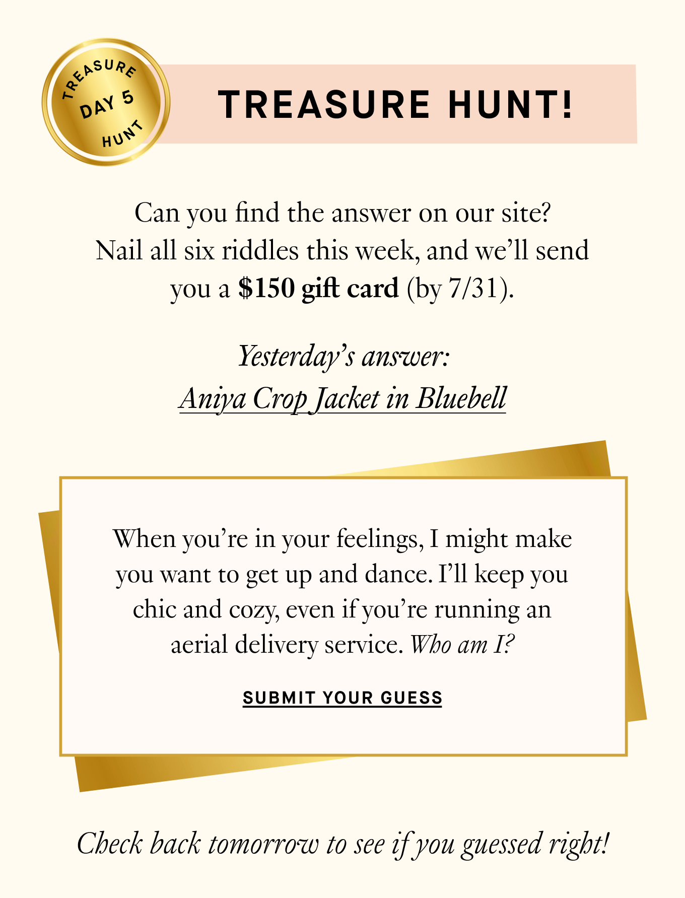 Treasure Hunt Day 5