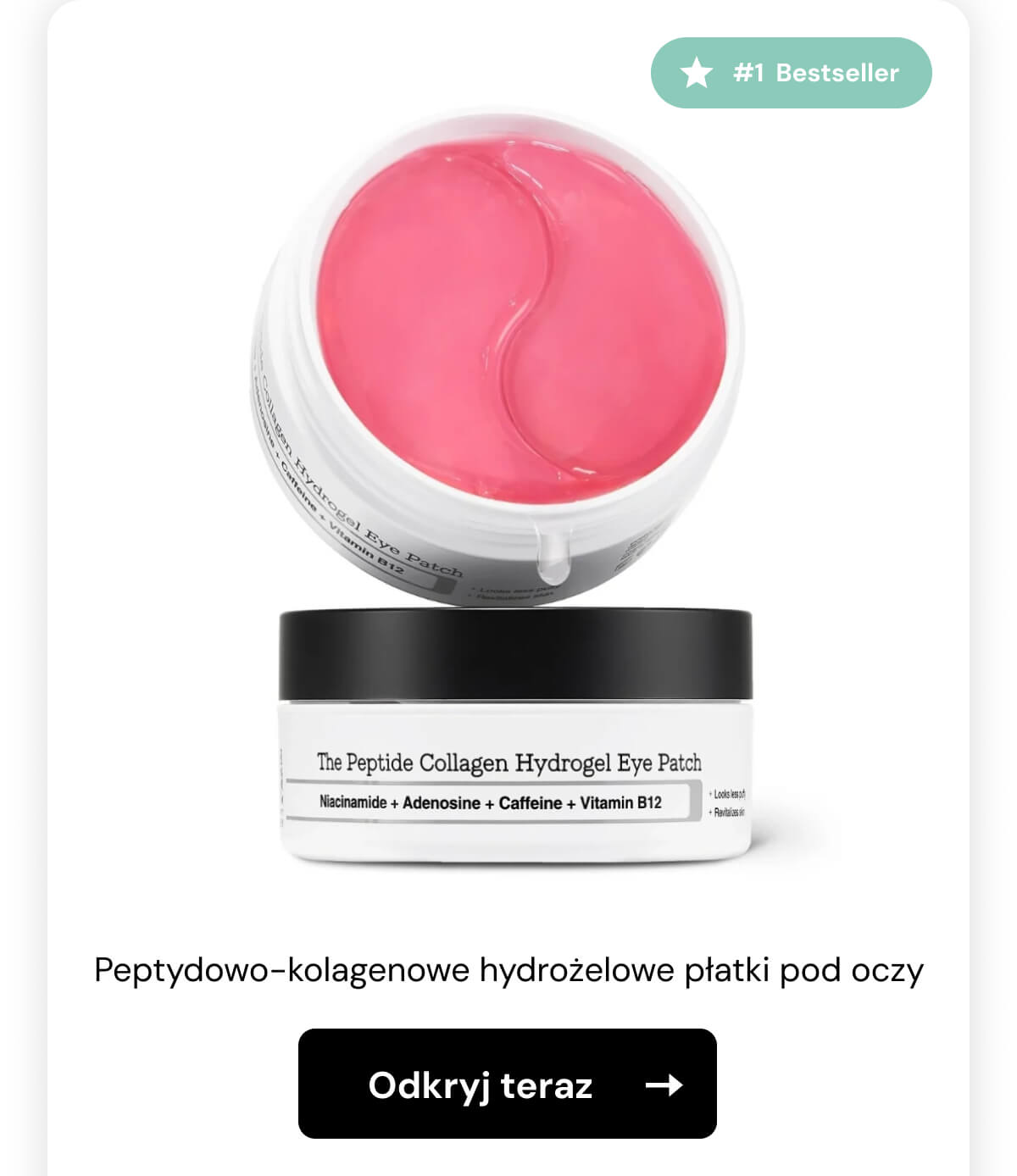 Peptydowo-kolagenowe hydrożelowe płatki pod oczy