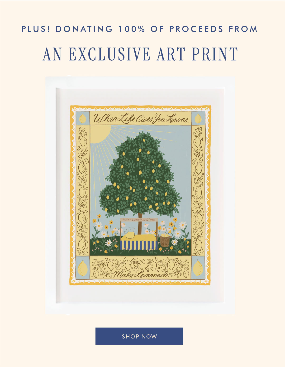 Plus! donating 100% OF PROCEEDS from an EXCLUSIVE ART PRINT