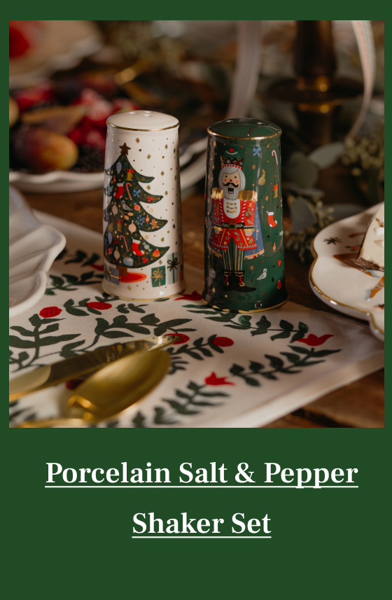 Porcelain Salt & Pepper Shaker Set