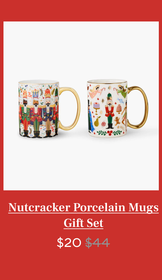 Nutcracker Porcelain Mugs Gift Set