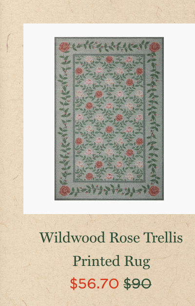 Wildwood Rose Trellis Printed Rug - $56.70