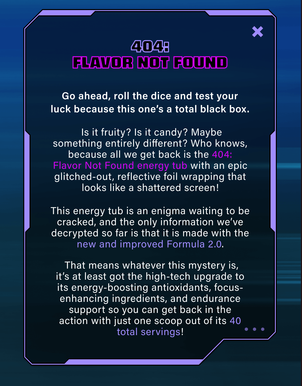 404: Flavor Not Found