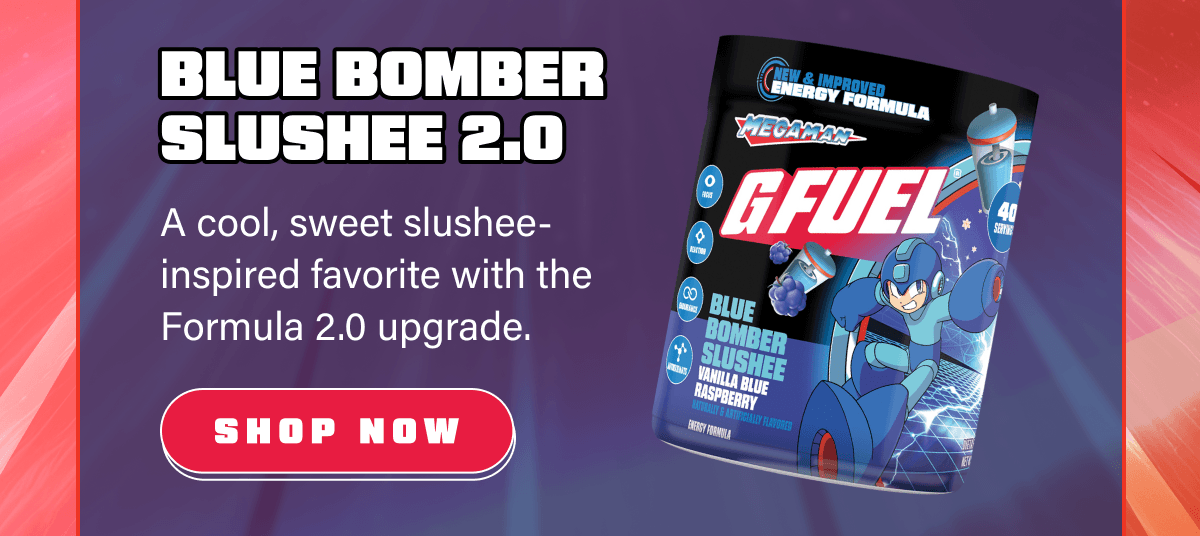 Blue Bomber Slushee 2.0 Mega Man Vanilla Blue Ra