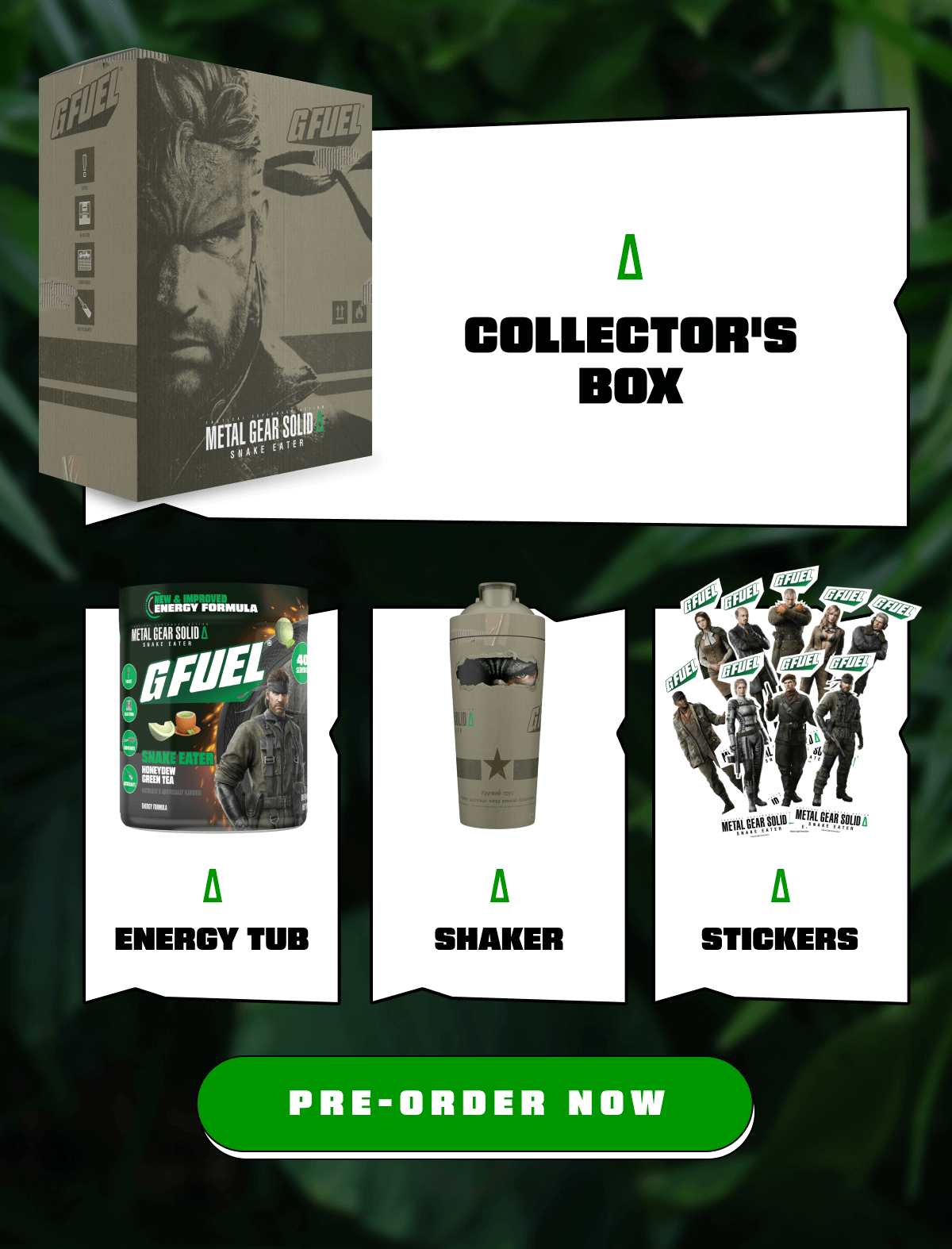 Collector's Box, Energy Tub, Shaker, Stickers