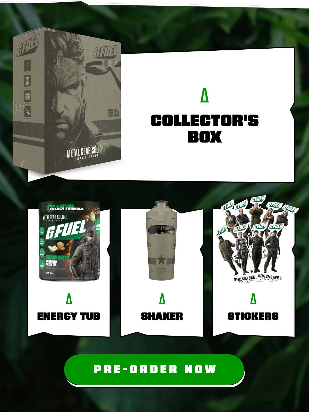 Collector's Box, Energy Tub, Shaker, Stickers