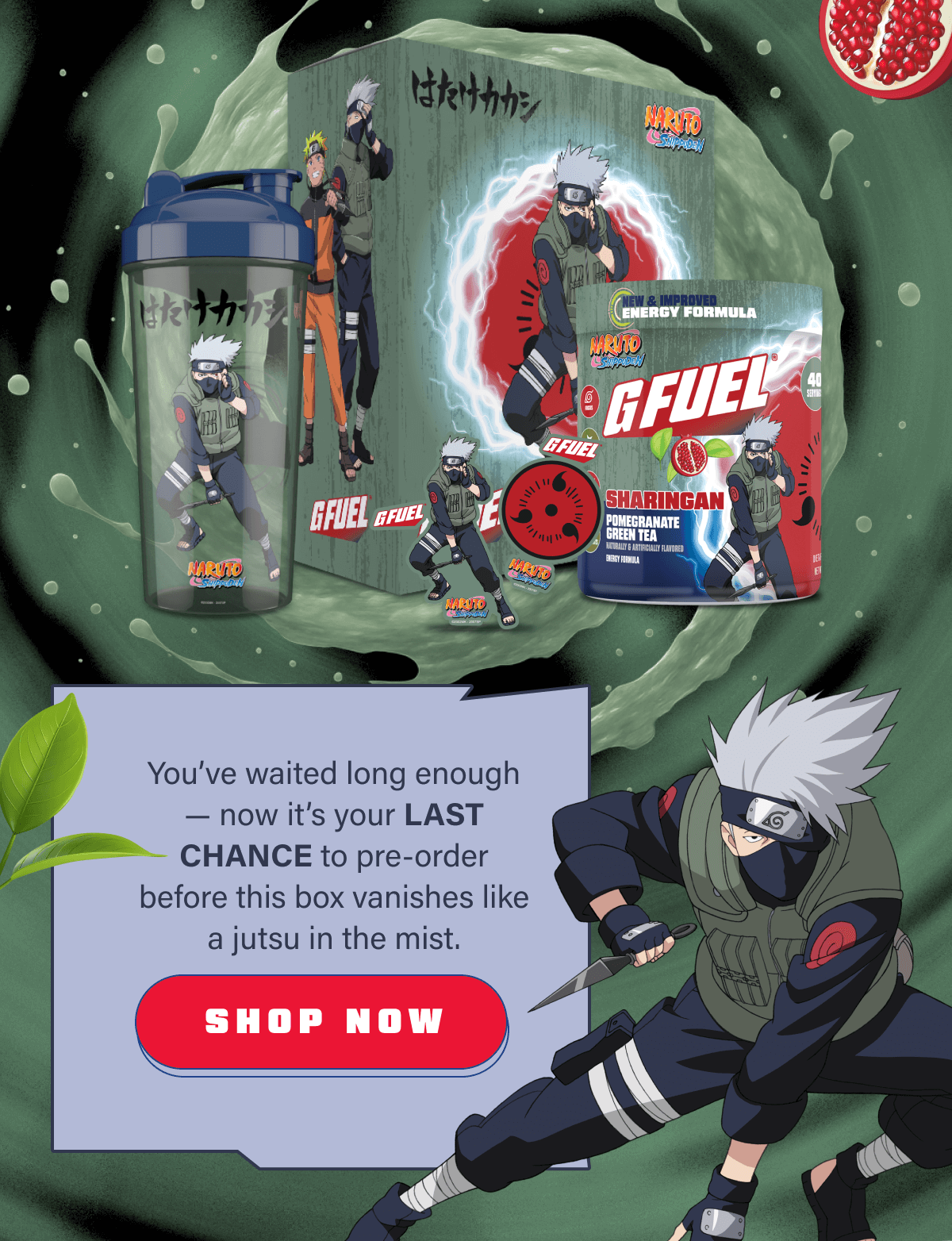 You’ve waited long enough — now it’s your LAST CHANCE to pre-order before this box vanishes like a jutsu in the mist.