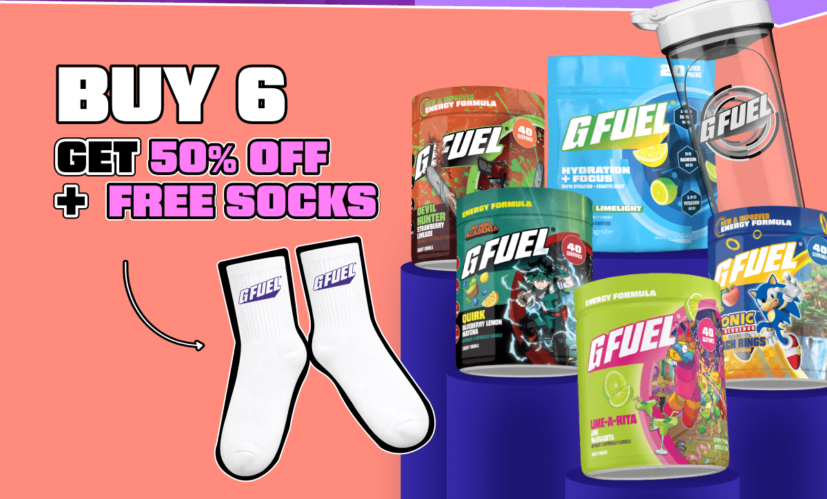 Buy 6, Get 50 Off + Free Socks