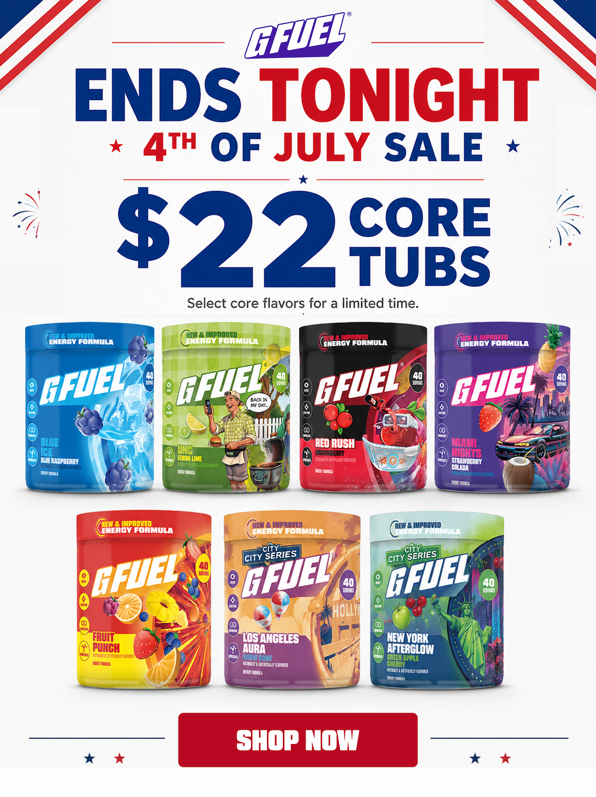 $22 TUBS | Ends Tonight