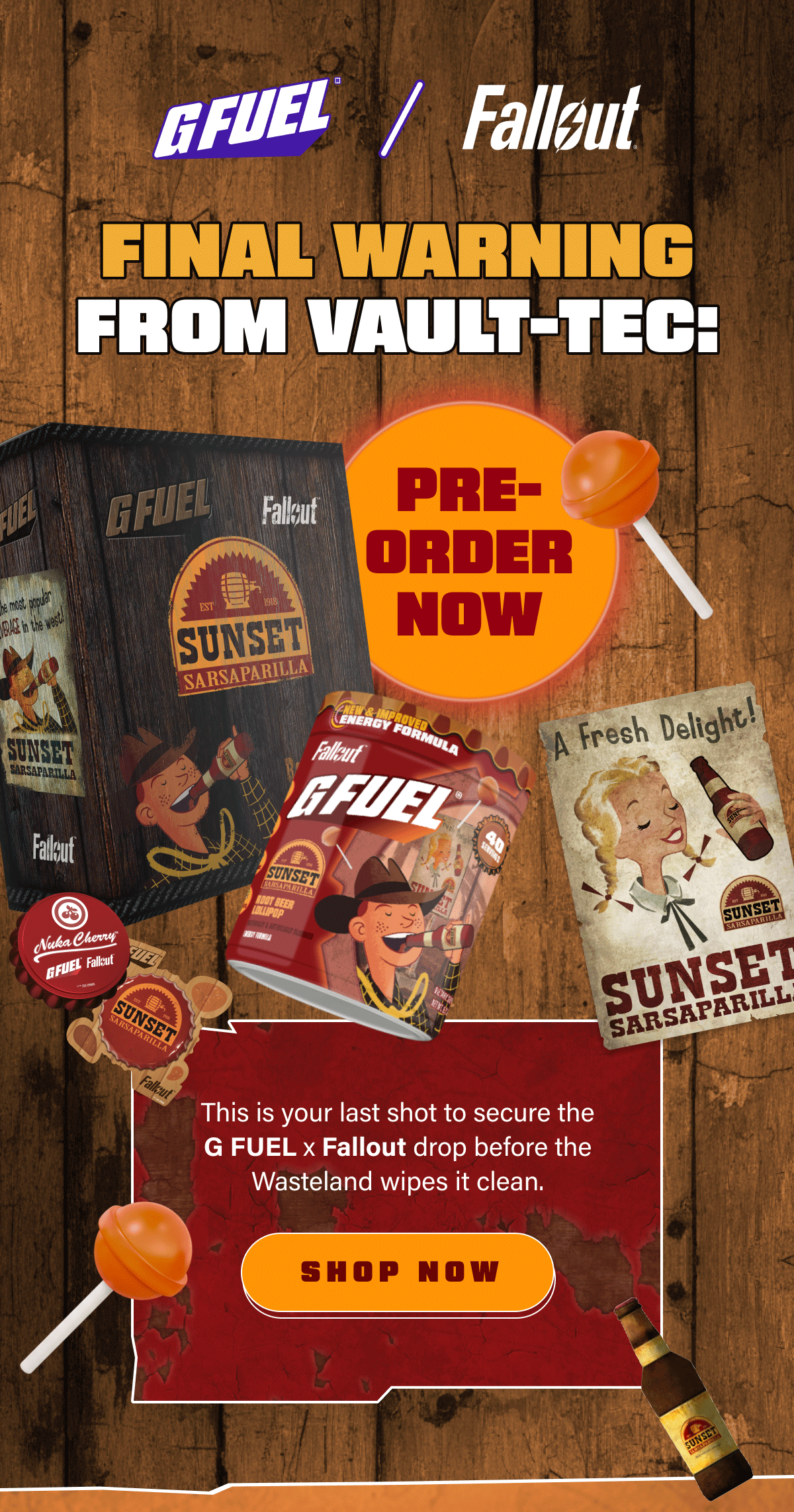 G Fuel | Fallout - Final Warning From Vault-Tec!