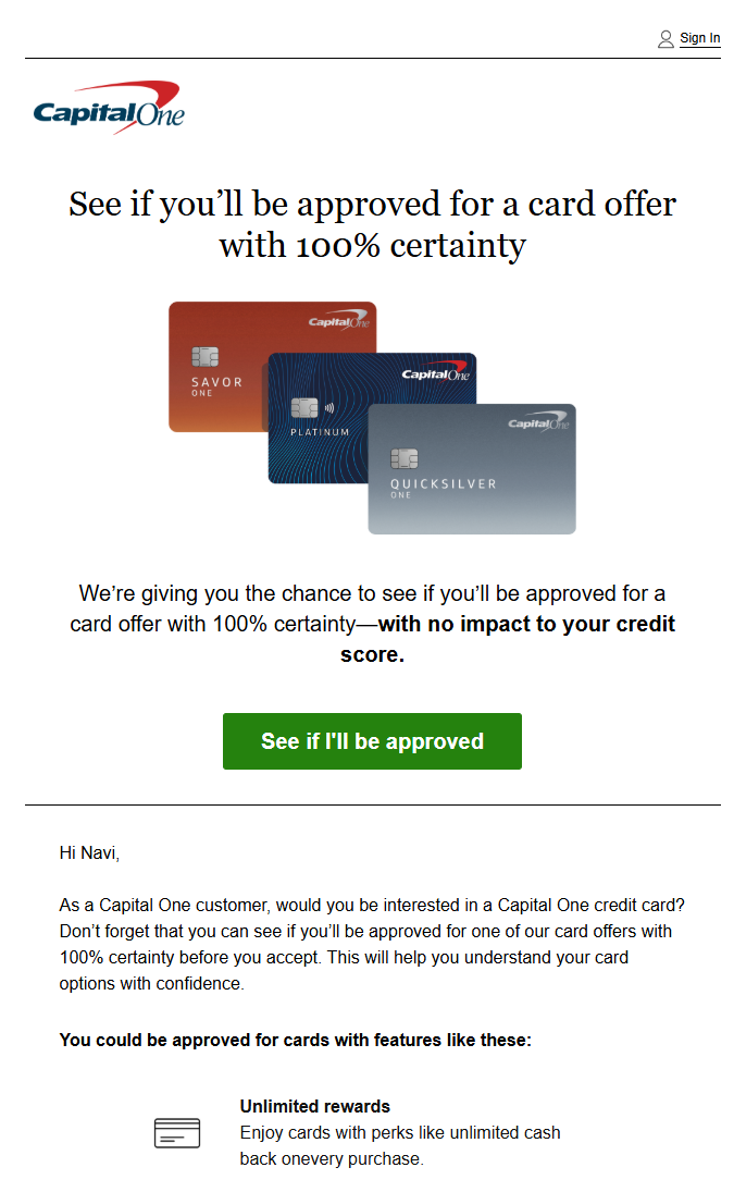 Capital One Email Thumbnail