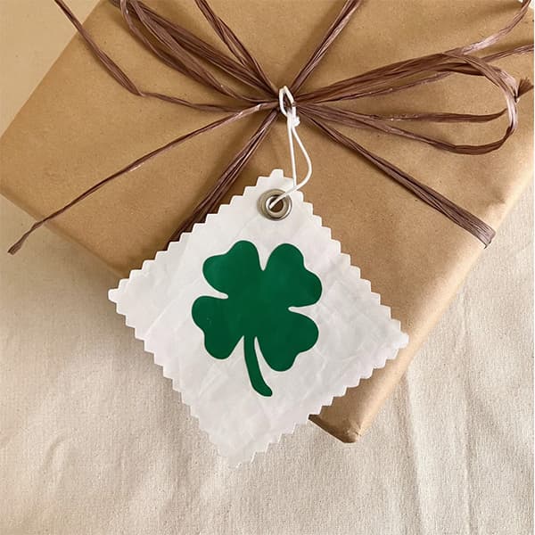 Four Leaf Clover Sail Cloth Gift Tag