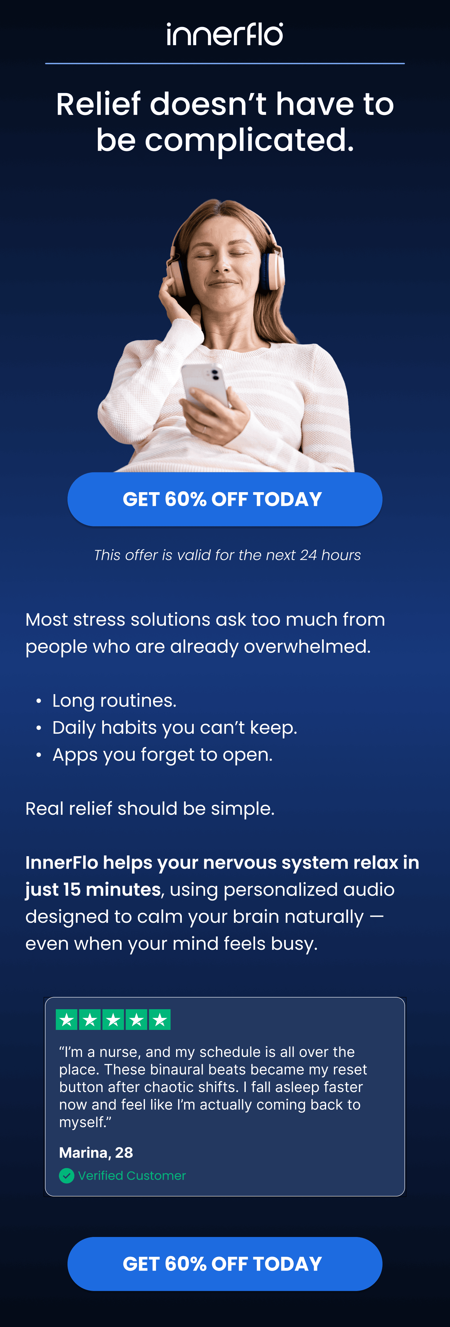 Relied doesn't have to be complicated. Get 60% off today.