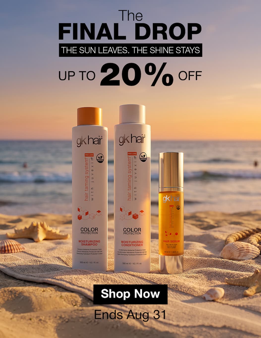GK Hair Final Drop summer sale with up to 20% off