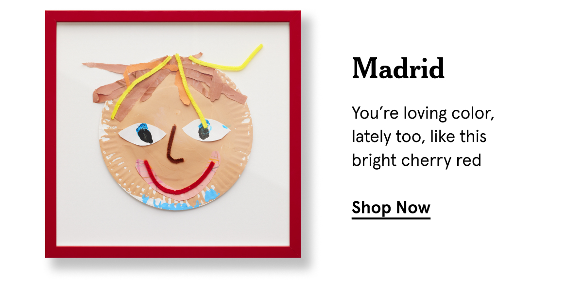 Madrid. You’re loving color, lately too, like this bright cherry red