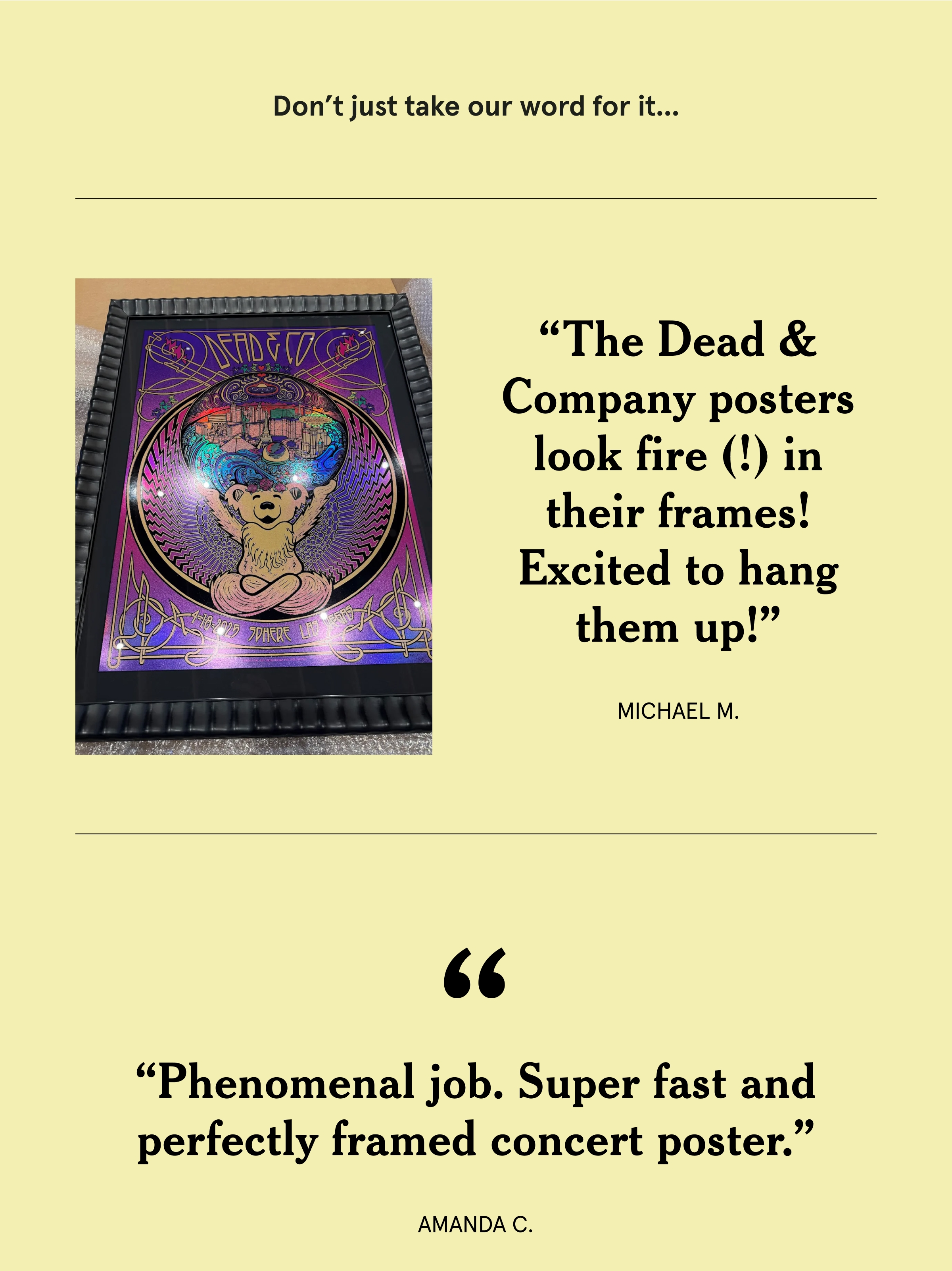 Don't just take our word for it...