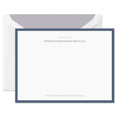 Shop Regal Navy Flat Card at Fine Stationery 
