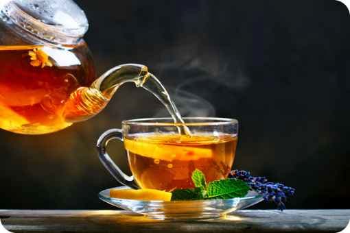 Pouring a cup of tea