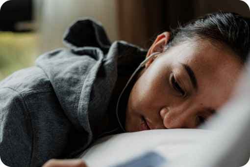 Women having trouble falling asleep