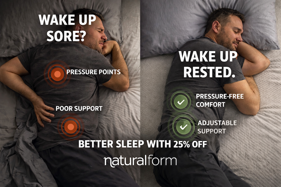 an image of a woman laying on a bed with a mattress