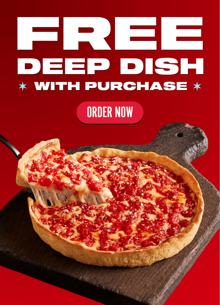 Free Pizza with any 2, 4, or 6 Deep Dish Pizza Pack