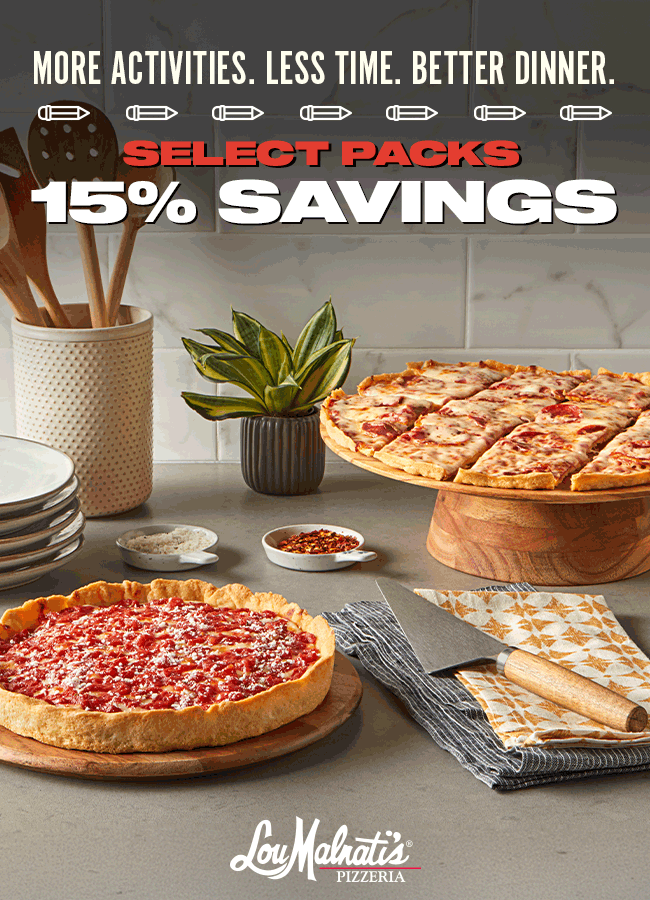 15% Off Select Pizza Packs