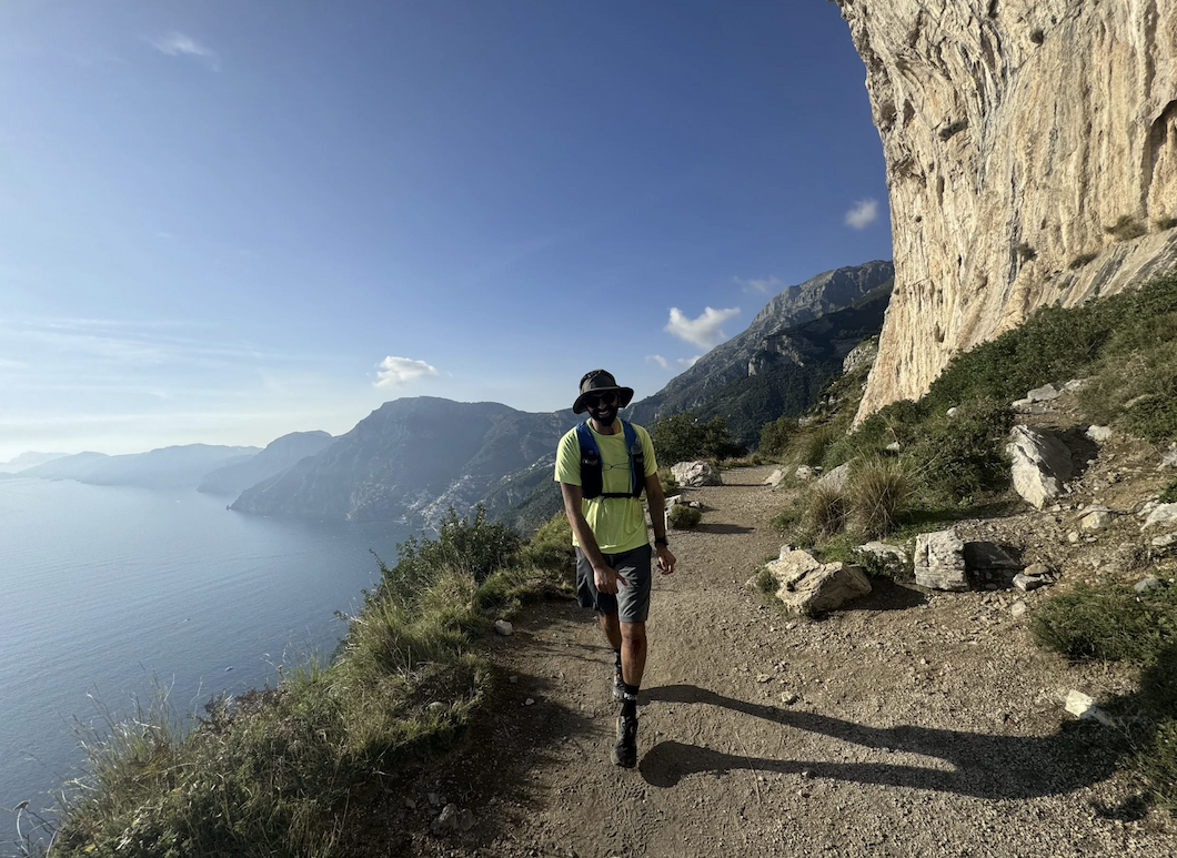 Trail running on the Amalfi Coast Path of the Gods