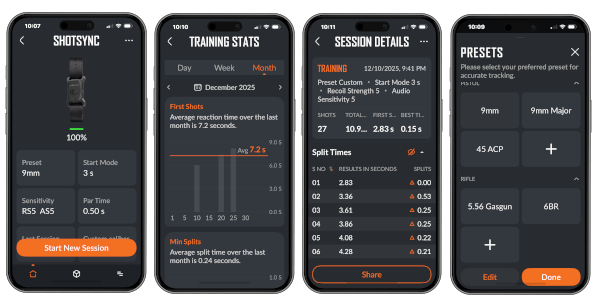 SHOTSYNC Wearable Shot Timer