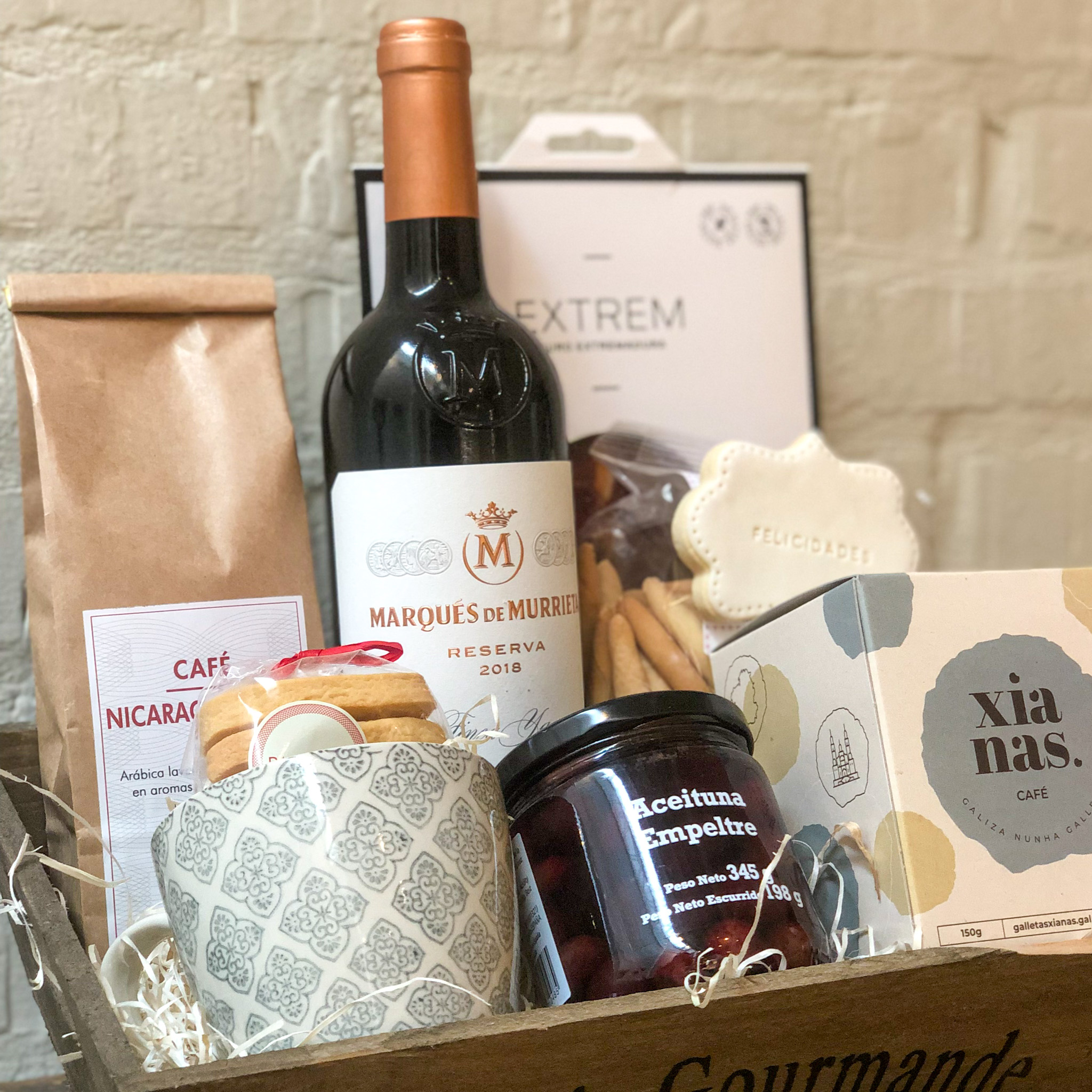 Cesta gourmet para Santiago