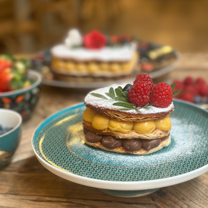 Tartaleta milhojas San Valentín