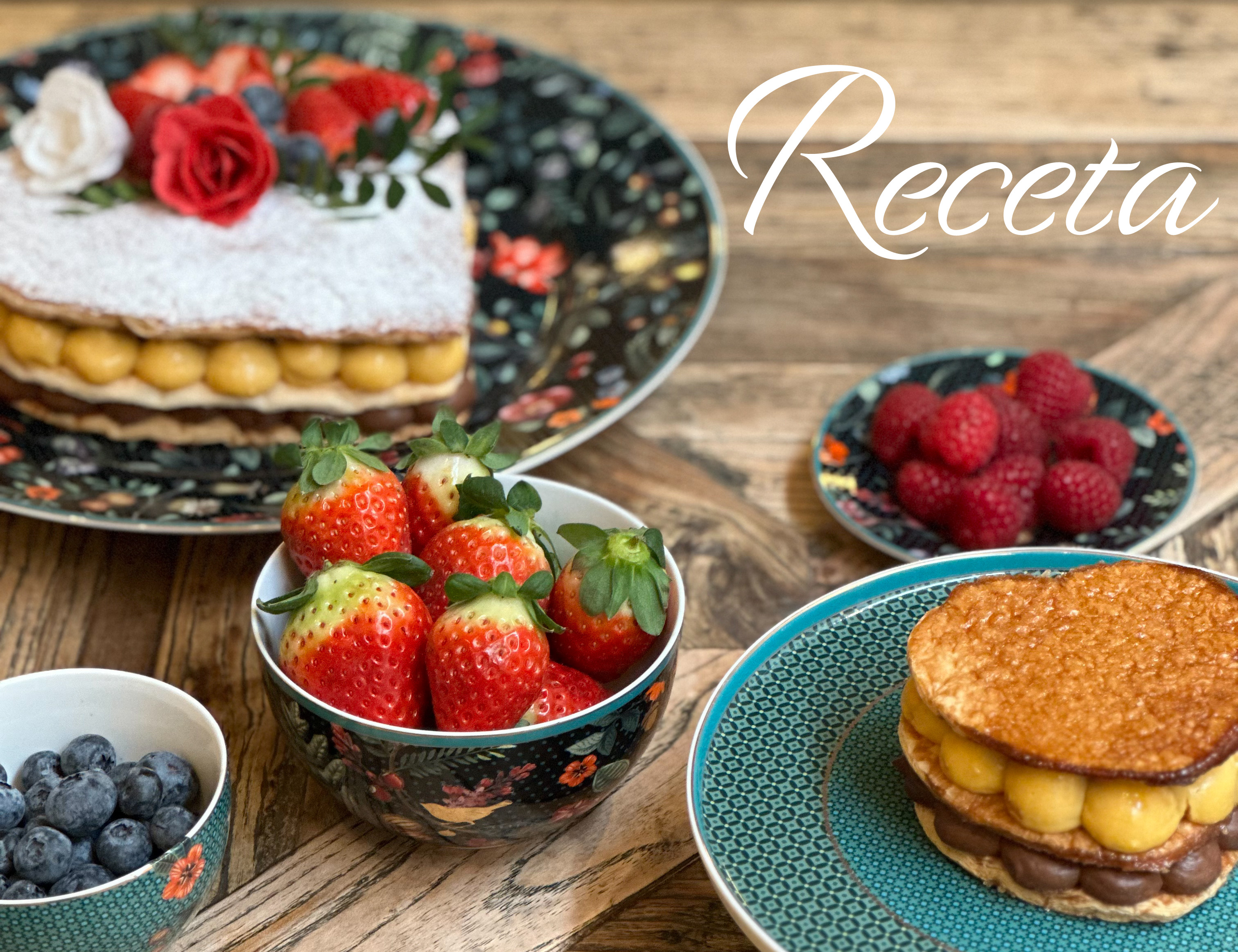 Receta Tarta milhojas San Valentín