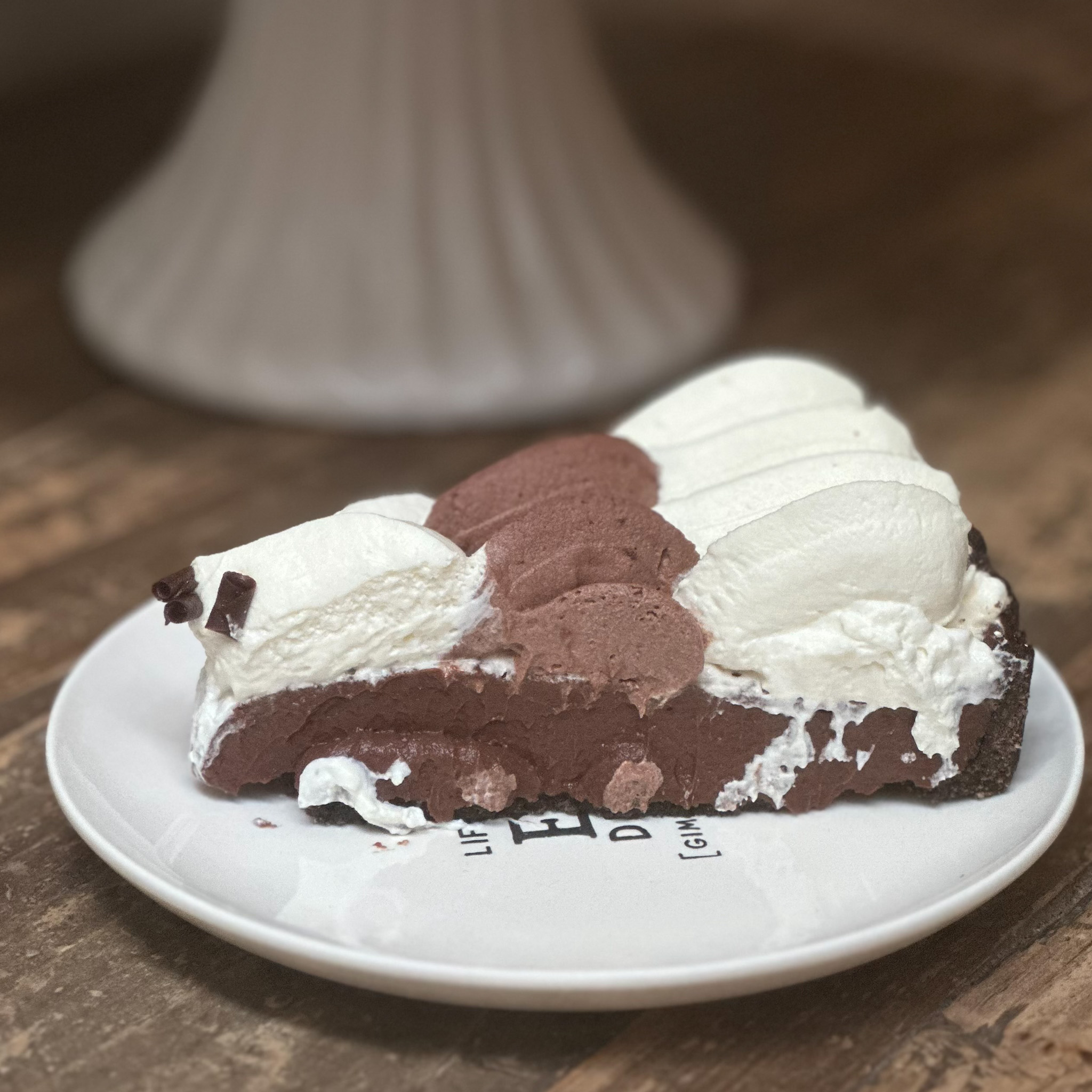 Crema de Chocolate y Café sobre base de Oreo