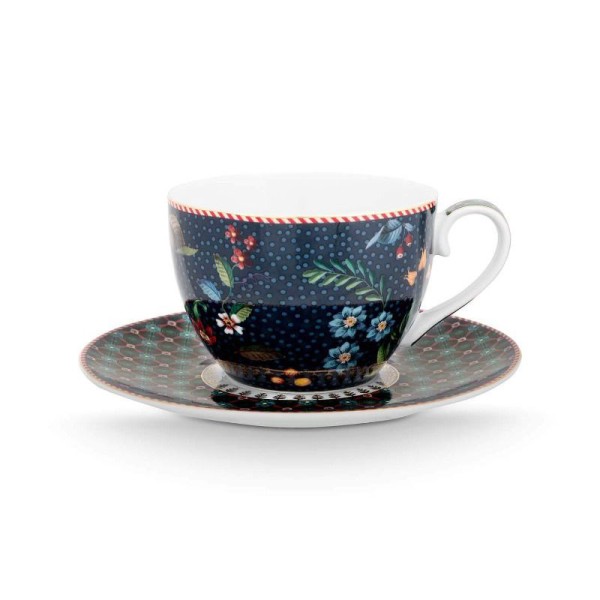 Set de plato y taza  Berry Blues