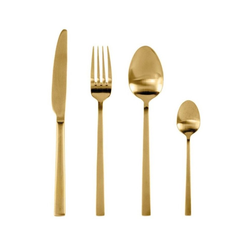 Cubertería dorada